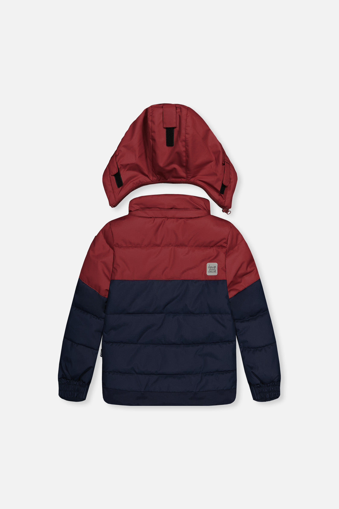 Two Piece Play Snowsuit Navy And Burgundy With Navy Pants-2