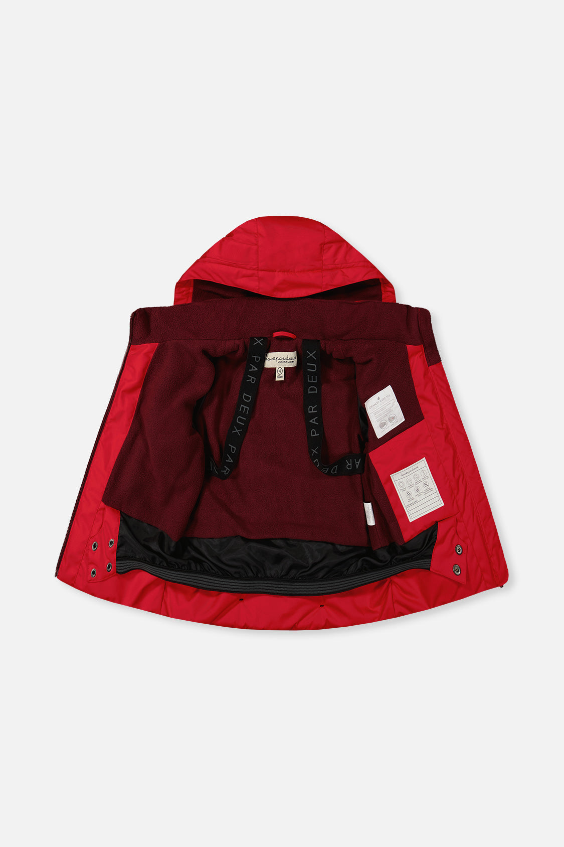 Two Piece Play Snowsuit Red With Black Pants-3