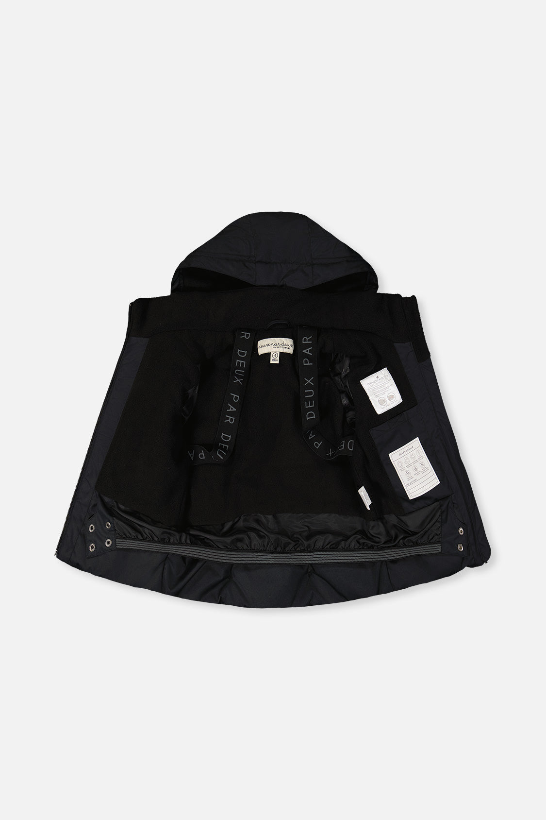 Two Piece Play Snowsuit Black With Black Pants-3