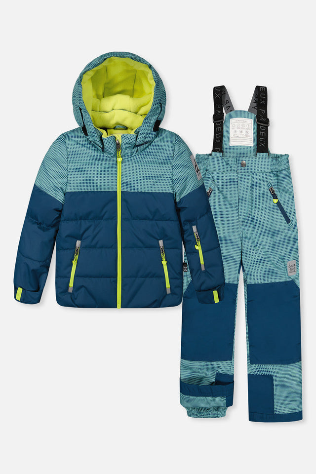 Two Piece Play Snowsuit Greyish Blue And Navy With Greyish Blue Pants-0