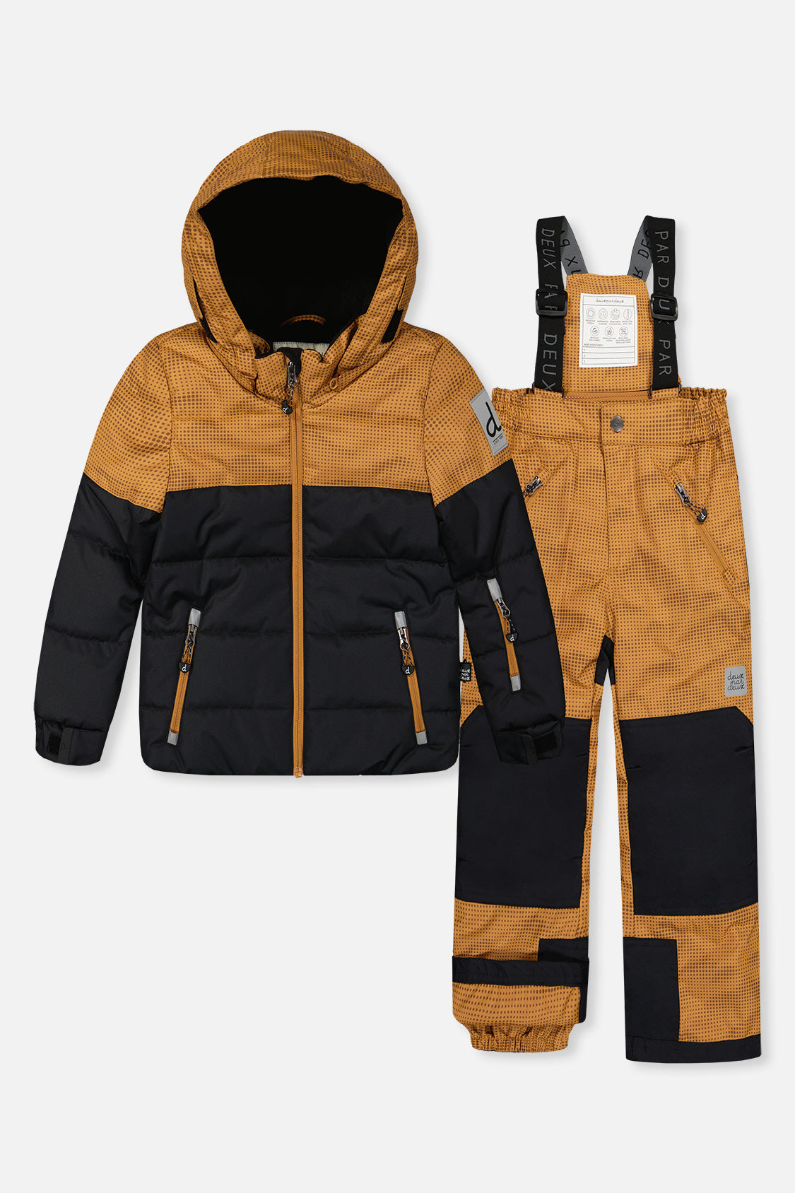 Two Piece Play Snowsuit Brown And Black With Brown Pants-0
