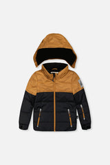Two Piece Play Snowsuit Brown And Black With Brown Pants-1
