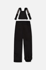 Deux par Deux PLAY black snow pants with suspenders, back view
