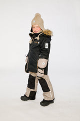 Two Piece Play Snowsuit Black And Beige-2