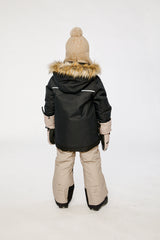 Two Piece Play Snowsuit Black And Beige-3