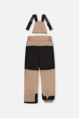 Deux par Deux beige PLAY snow pants with black seat panel, back view