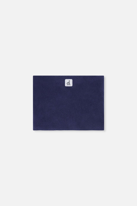 Navy polar fleece neckwarmer included with the PLAY snowsuit
