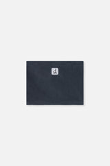 Dark grey polar fleece neckwarmer included with the Deux par Deux camouflage PLAY snowsuit