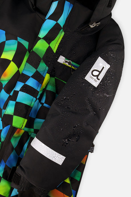 Deux par Deux blue checkered one-piece PLAY snowsuit, product photo 4