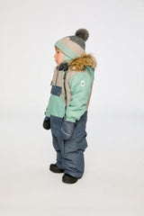 Baby One Piece Snowsuit Adapted For Car Seats Cool Dark Grey-2