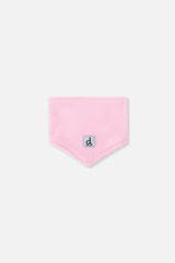 Light pink polar fleece neckwarmer included with the baby snowsuit