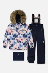 Two Piece Play Snowsuit Watercolor Flower Print-0