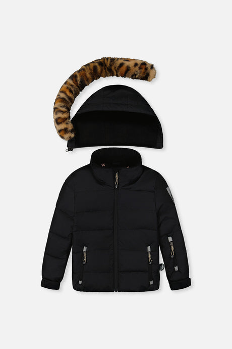 Girls black -30°C winter jacket and reinforced snow pants