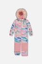 Kids One Piece Play Snowsuit Multicolored Line Print-0