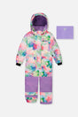Kids One Piece Play Snowsuit Multicolor Diamond Print-0