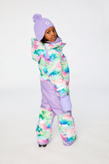 Kids One Piece Play Snowsuit Multicolor Diamond Print-3