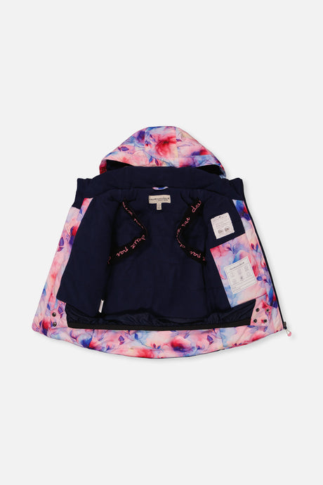 Deux par Deux PLAY mauve floral and navy snowsuit, alternate view 4