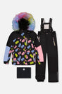 Two Piece Play Snowsuit Black Gummy Bear Print-0