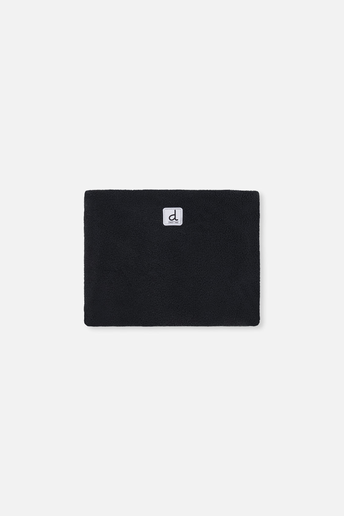 Black polar fleece neckwarmer included with the gummy bear snowsuit