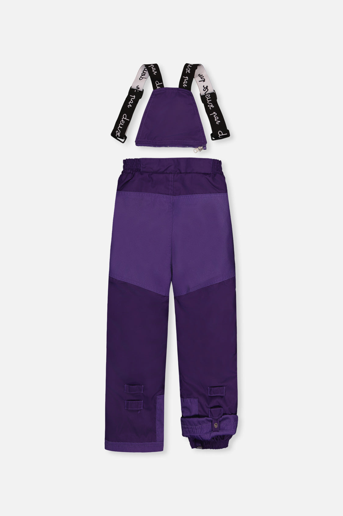 Deux par Deux girls' PLAY snowsuit with pink mini flower jacket and solid snow pants, alternate view 6