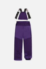 Deux par Deux girls' PLAY snowsuit with pink mini flower jacket and solid snow pants, alternate view 6