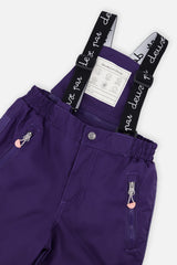Deux par Deux girls' PLAY snowsuit with pink mini flower jacket and solid snow pants, alternate view 7