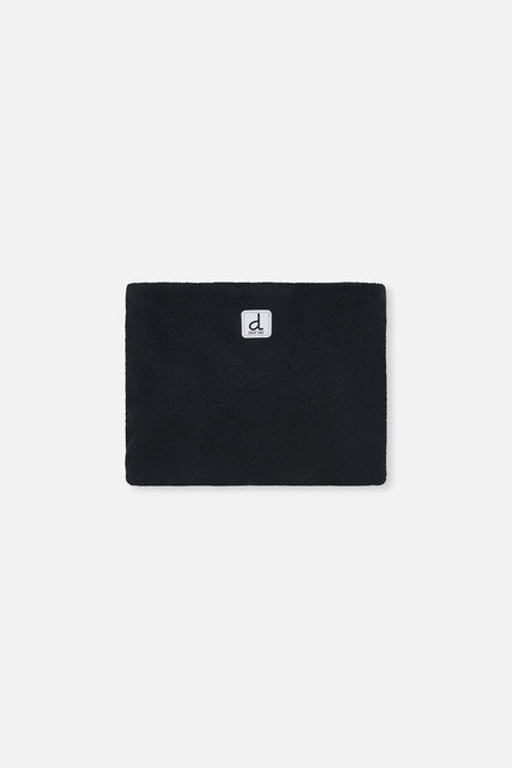 Black polar fleece neckwarmer included with the PLAY snowsuit