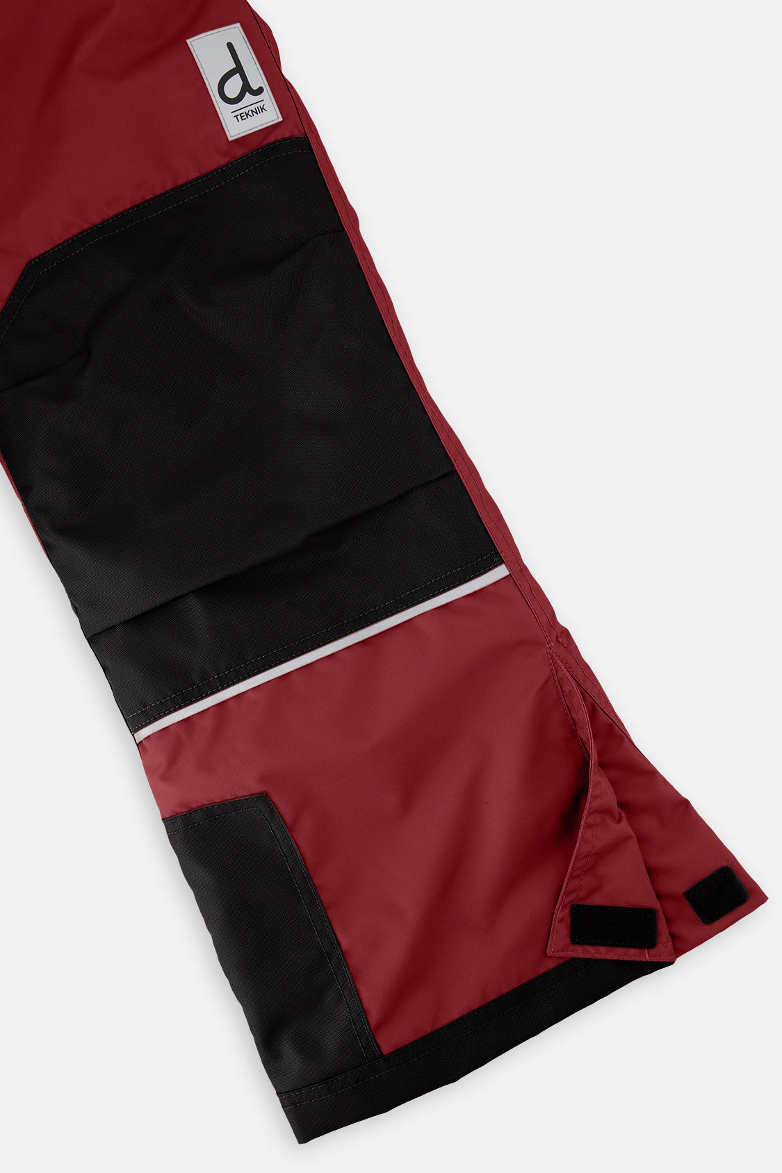 Deux par Deux TEKNIK two-piece snowsuit, black, beige and burgundy, alternate view 7