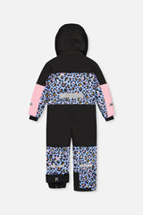 Kids One Piece Teknik Blue Leopard Print-4