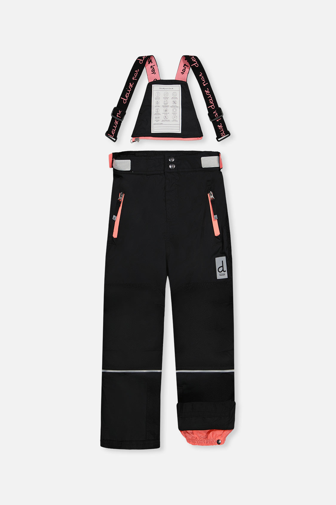 Two Piece Teknik Snowsuit Off-White And Pink With Black Pants-4