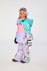 Two Piece Teknik Snowsuit Turquoise Orange And Mauve-2