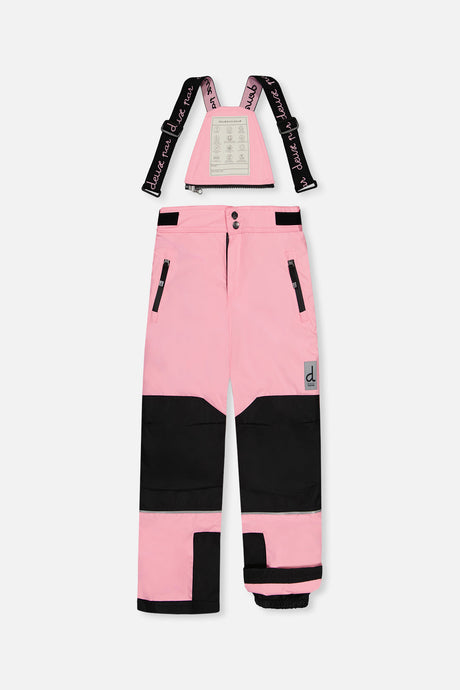 Deux par Deux pink Teknik two-piece snowsuit, detail view 3