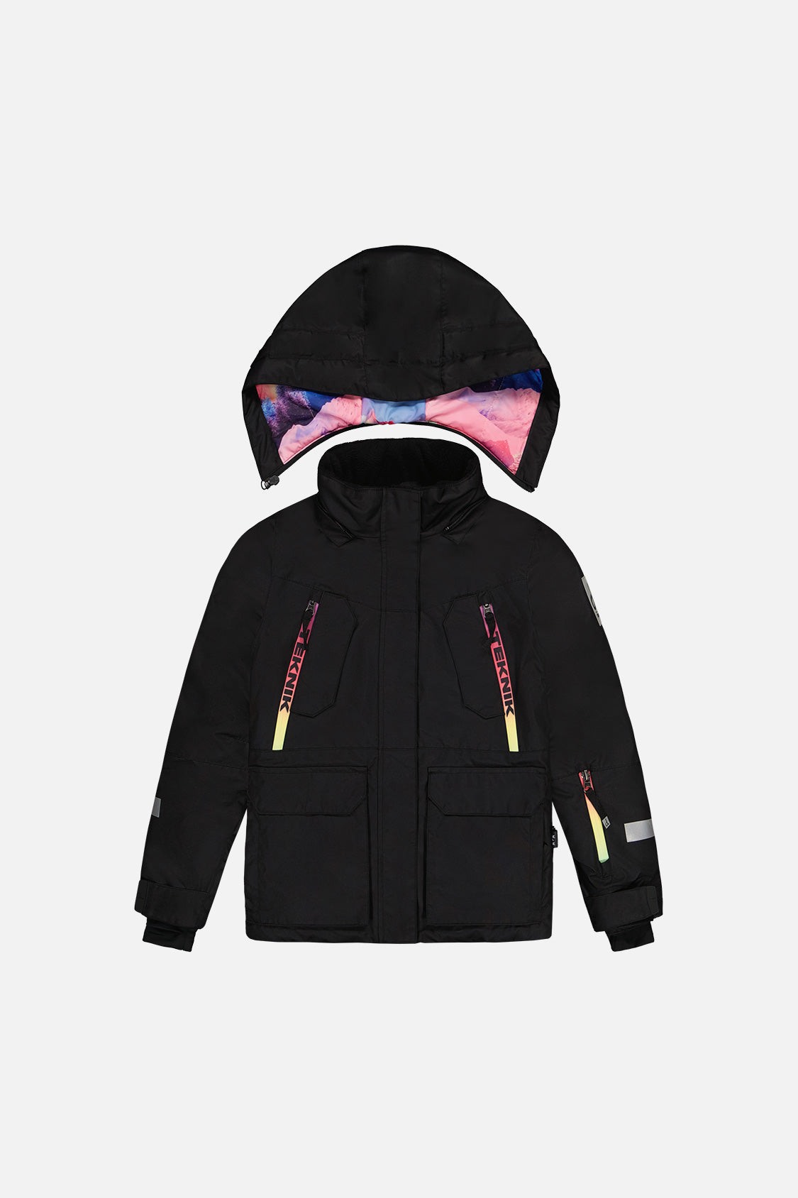 Two Piece Teknik Snowsuit Pink Print With Blue Mountains-4