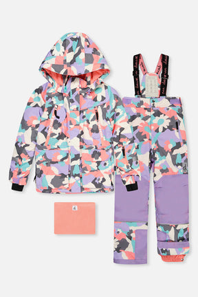 Two Piece Teknik Snowsuit Coral Camouflage-0