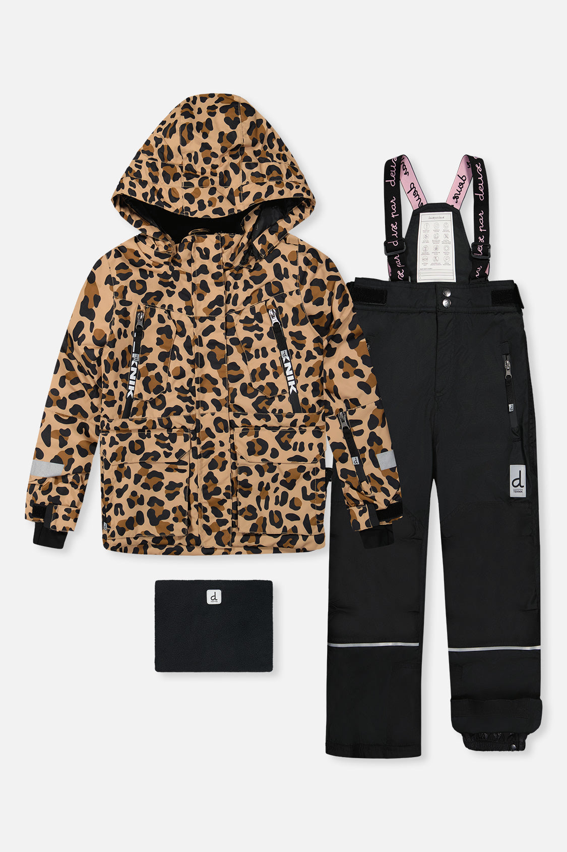 Two Piece Teknik Snowsuit Brown Leopard Print-0