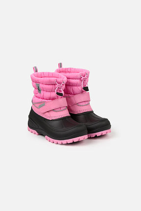 Rubberized Puffer Winter Boots Pink-0
