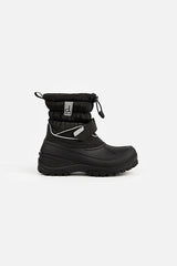 Rubberized Puffer Winter Boots Black-1