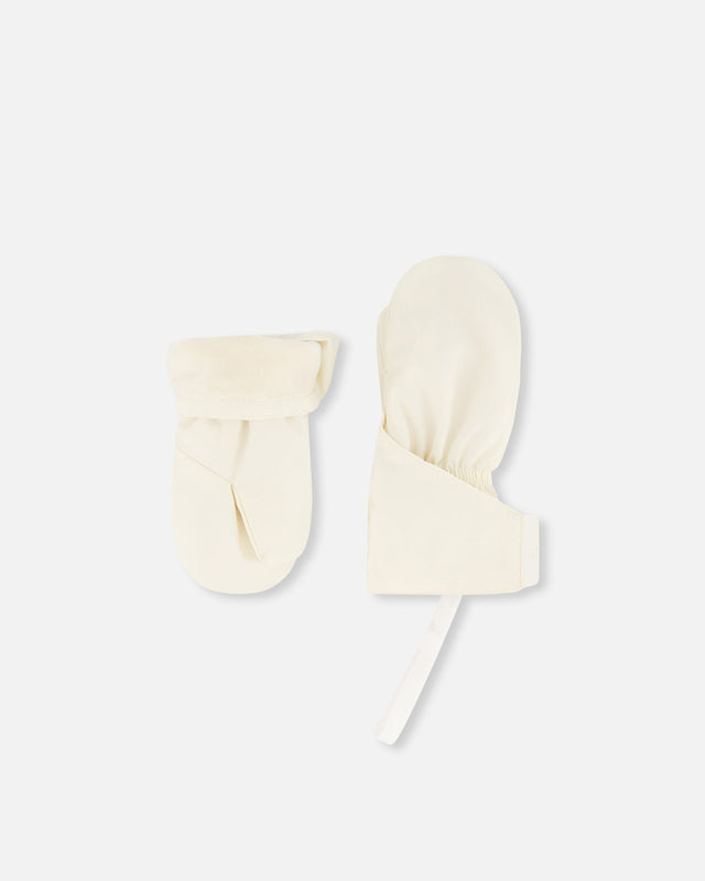 Lined Baby Mittens Off-White-0
