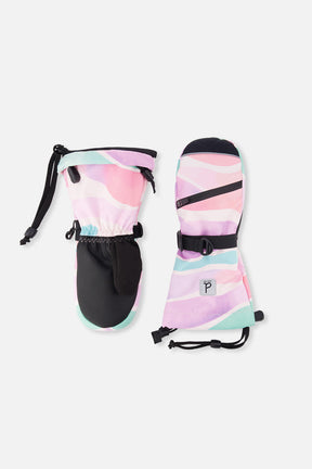 Winter Mittens Teknik Multicolored Line Print-0