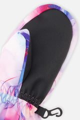 Play Baby Winter Mittens Mauve Flower Print-4