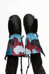 Teknik Winter Mittens Blue And Red Camouflage-2