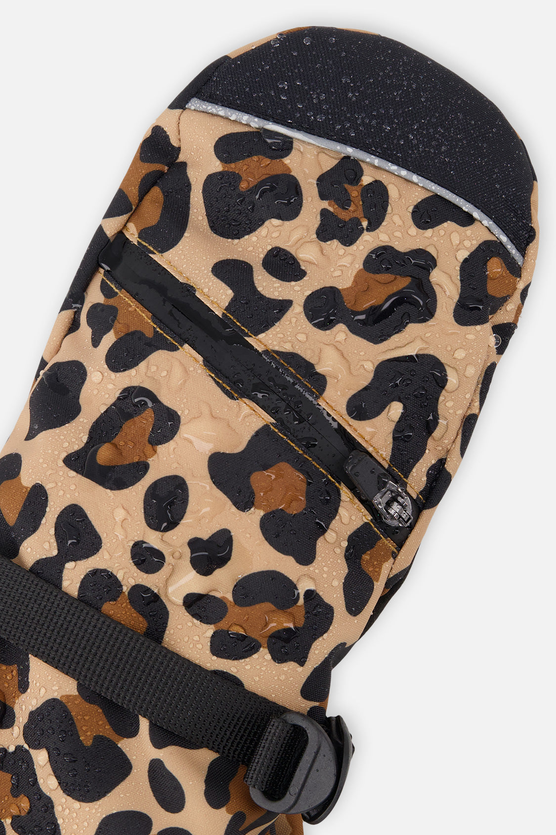 Teknik Winter Mittens Brown Leopard Print-1