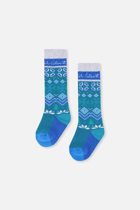 Ski Socks Dark Turquoise-0