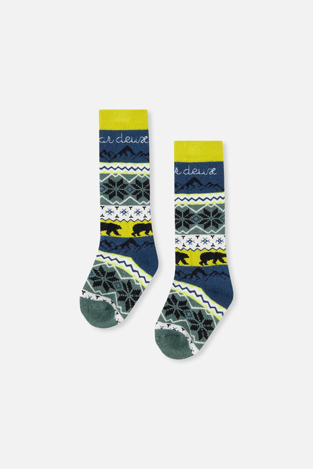 Baby Ski Socks Navy Blue-0