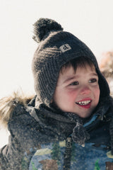 Winter Peruvian Knit Hat With Pompom Taupe-1