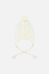 Winter Peruvian Knit Hat With Pompom Off-White-2