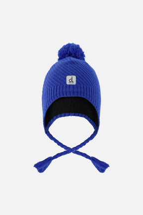 Winter Peruvian Knit Hat With Pompom Royal Blue-0