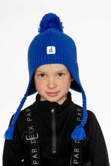 Winter Peruvian Knit Hat With Pompom Royal Blue-1