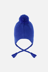 Winter Peruvian Knit Hat With Pompom Royal Blue-2