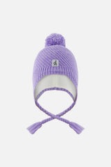 Winter Peruvian Knit Hat With Pompom Violet-0